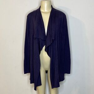 Eileen Fisher Women's Wool Open Front Cardigan Sweater Size L